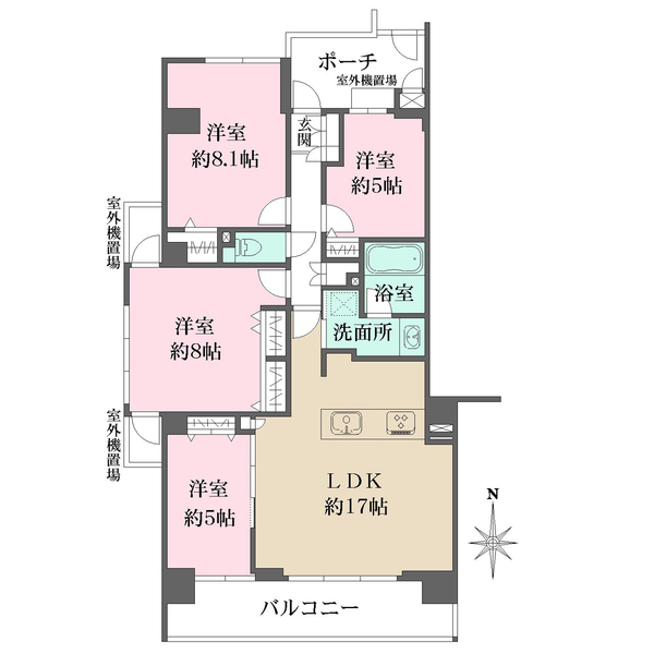 ジオ豊中緑ヶ丘の間取図