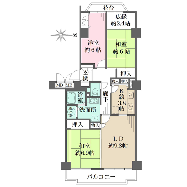 日興千里スカイマンションフレールの間取図