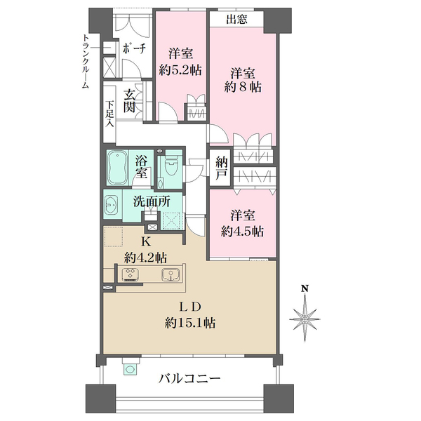 ガーデンヒルズ千里中央の間取図