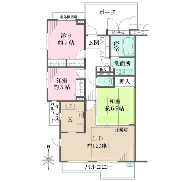 アルコート豊中清風荘の間取図