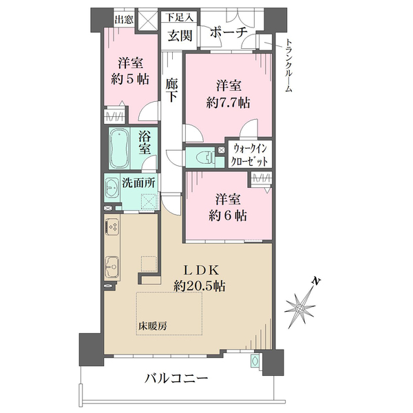 サンメゾン千里丘の間取図