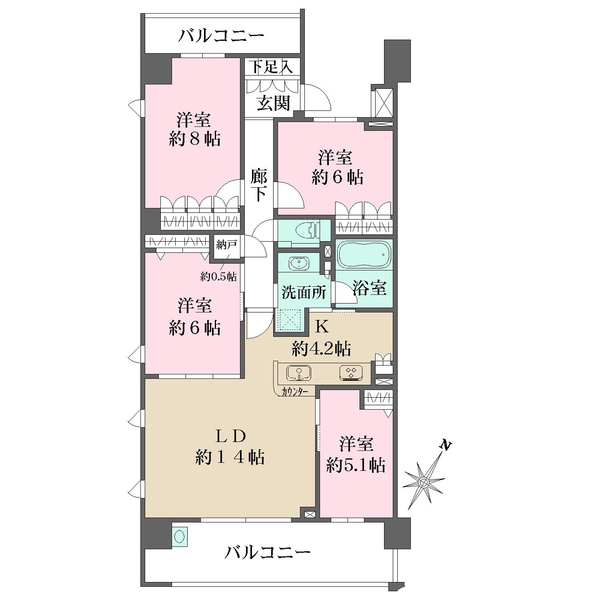 パークハウス千里中央サザン・レジデンスの間取図