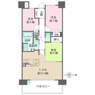 アーバネックス江坂垂水町ファインフラッツの間取図