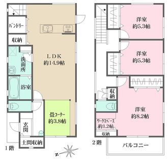 2号地の間取図