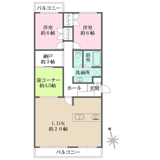 イトーピア桃山台マンションの間取図