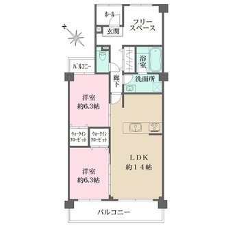 藤和千里ハイタウンの間取図