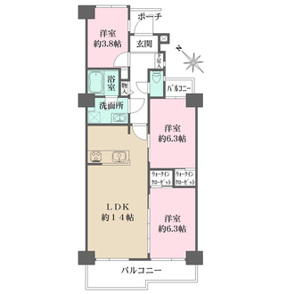 藤和千里ハイタウンの間取図