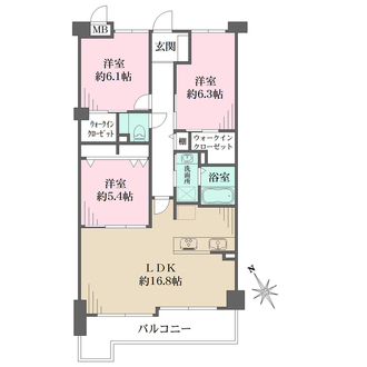 モンテベルデ千里王子池の間取図