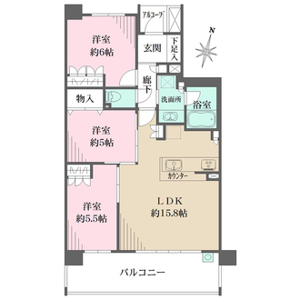 パークホームズ千里藤白台の間取図