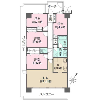 レジオン豊中・千里中央の間取図