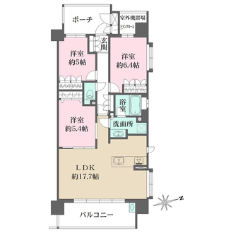 千里中央レジデンスの間取図