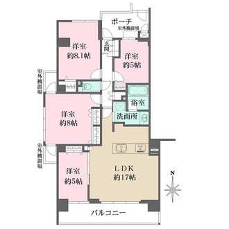 ジオ豊中緑ヶ丘の間取図