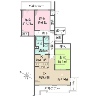 セントラル池田五月丘の間取図
