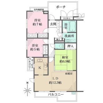 アルコート豊中清風荘の間取図