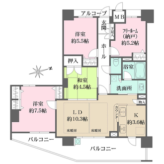 プロパレス吹田モナークヒルズの間取図
