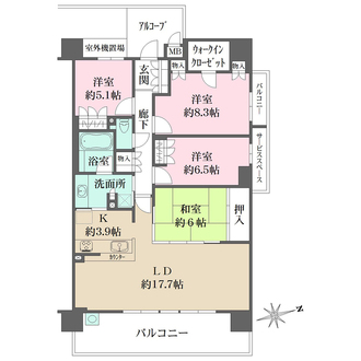 ジオ彩都いぶきの森の間取図