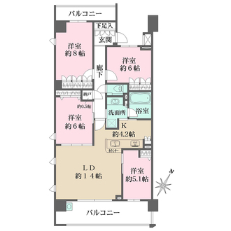 パークハウス千里中央サザン・レジデンス東棟の間取図