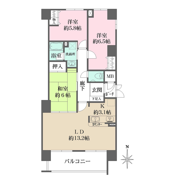 藤和須磨離宮ホームズの間取図
