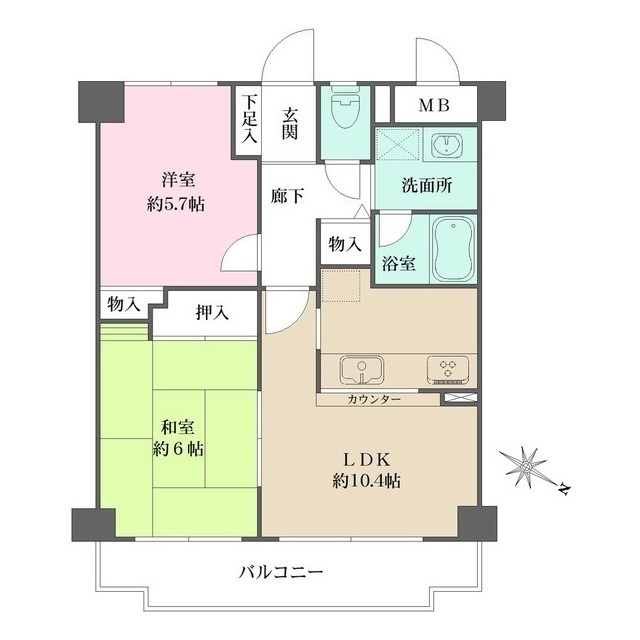 藤和シティホームズ深江の間取図