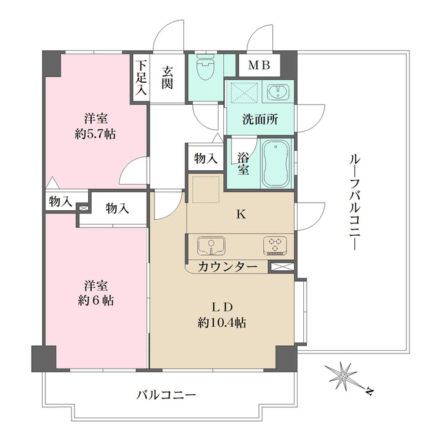 藤和シティホームズ深江の間取図