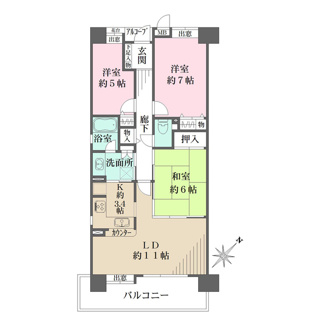 ステーシア高槻の間取図