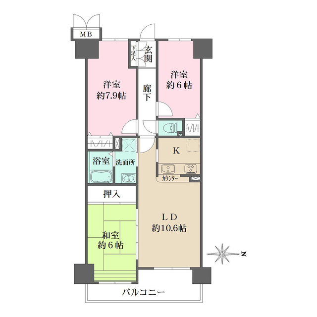 オーク新石切の間取図
