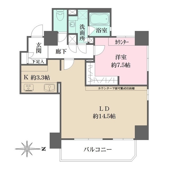 藤和シティホームズ三条堀川の間取図