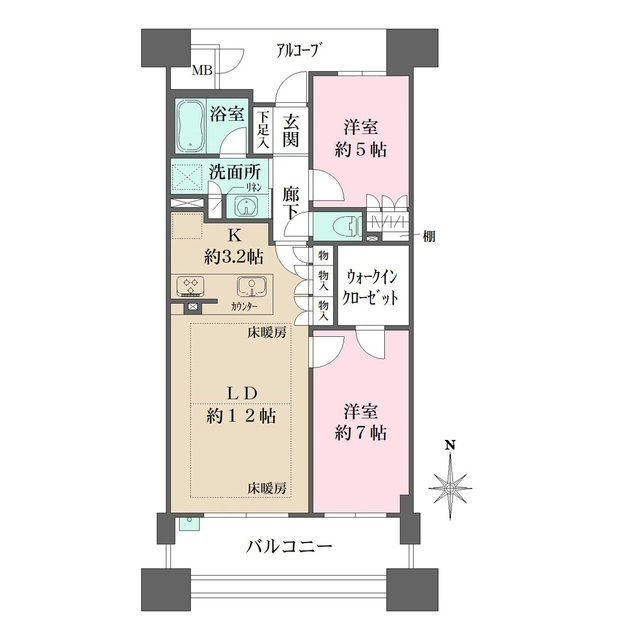 ＢＥＬＩＳＴＡタワー福島の間取図