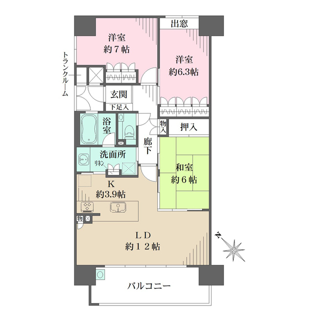 グランオーパス　Ｂ棟の間取図