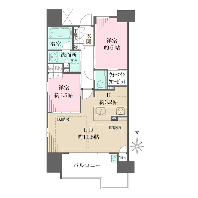 ザ・パークハウス大阪福島の間取図