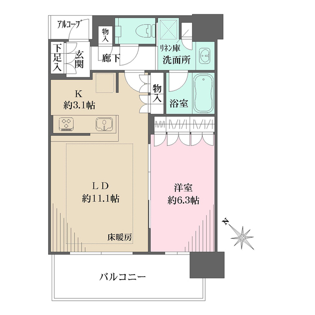 ザ・パークハウス中之島タワーの間取図