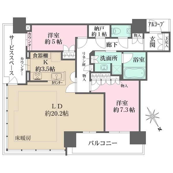 ザ・パークハウス中之島タワーの間取図