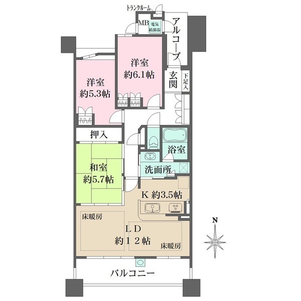 茨木市駅前アーバンライフの間取図