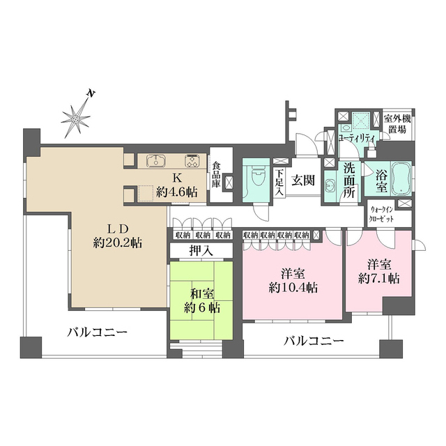 グランドメゾン靭公園西の間取図