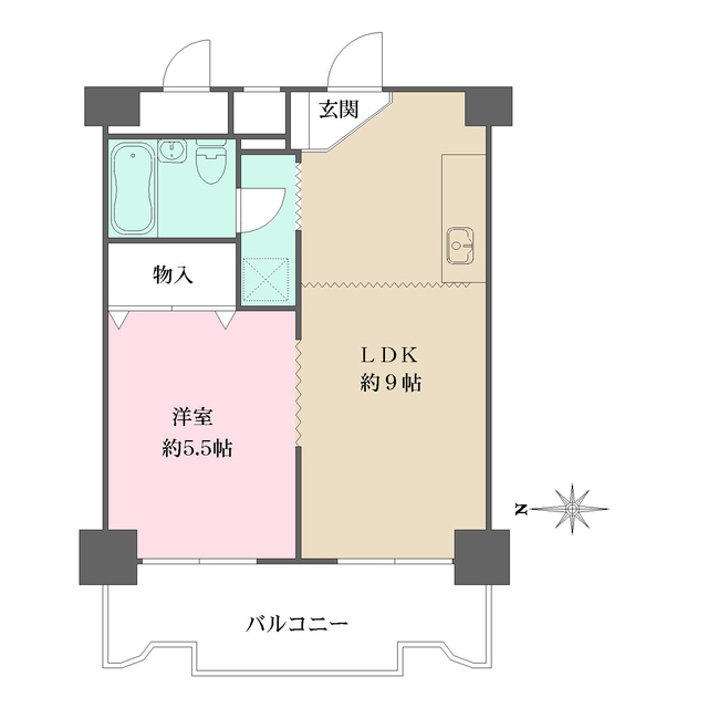 コープ野村梅田Ａ棟の間取図