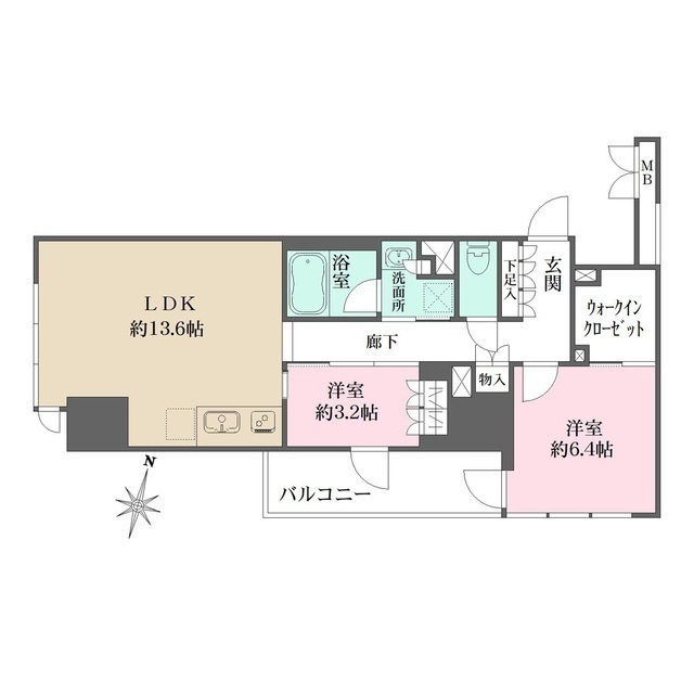 THE　HIGH　HORIEの間取図
