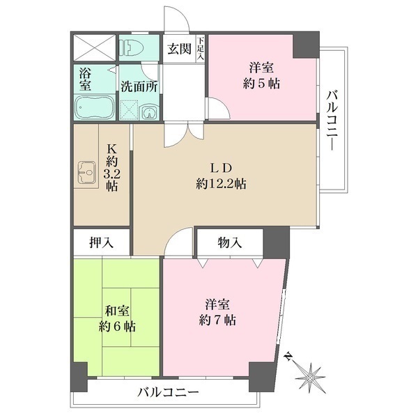ハイツサン・バーディの間取図
