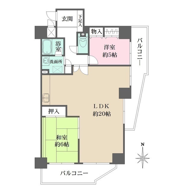 ハイネスあみだ池公園の間取図