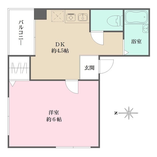 マンションＫ２の間取図