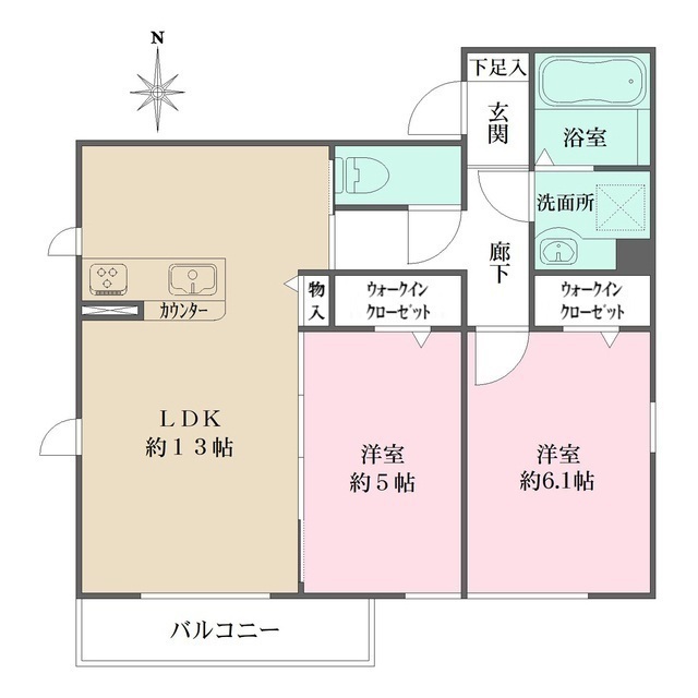 ヴィルフランシュ上本町の間取図