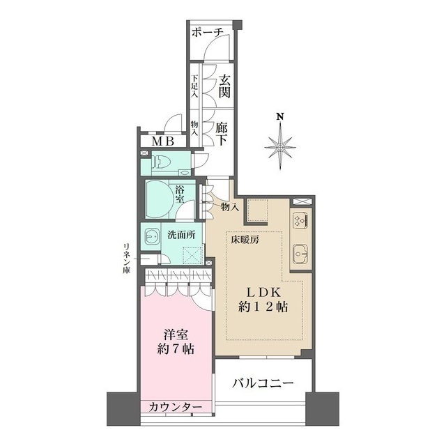 プレティナージュ御池東洞院の間取図