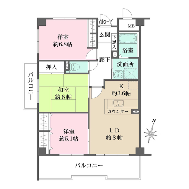 コモドの間取図