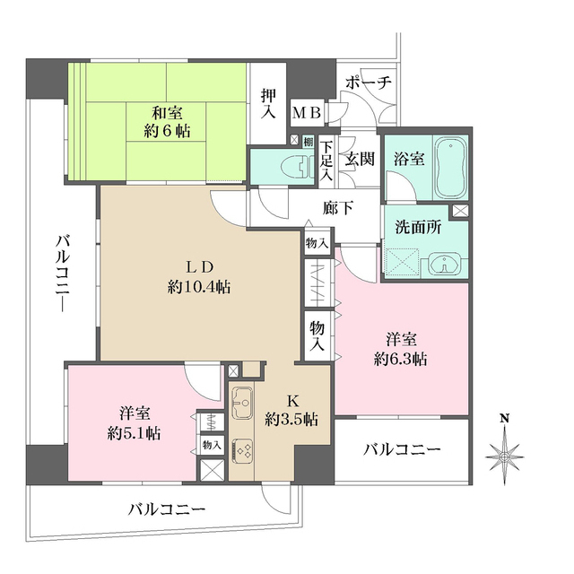 ファミール夕陽ヶ丘学園坂の間取図