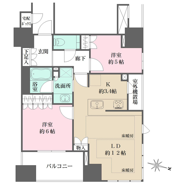ザ・パークハウス大阪梅田タワーの間取図