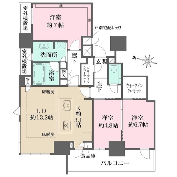 ザ・パークハウス大阪梅田タワーの間取図