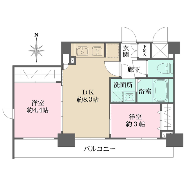 キンブリッジ京都千本丸太町の間取図