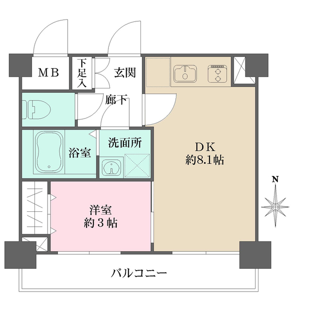 キンブリッジ京都千本丸太町の間取図