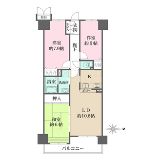 オーク新石切の間取図