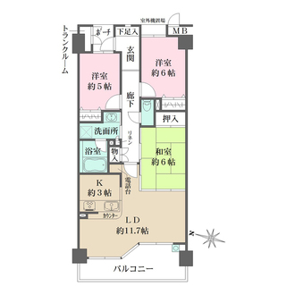豊中夕日丘ホームズの間取図