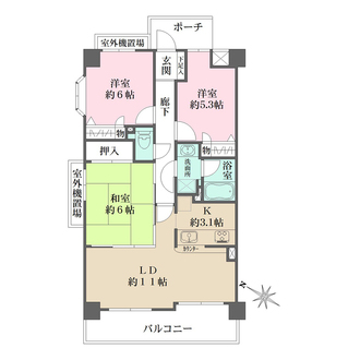 藤和ライブタウン高槻阿武山の間取図